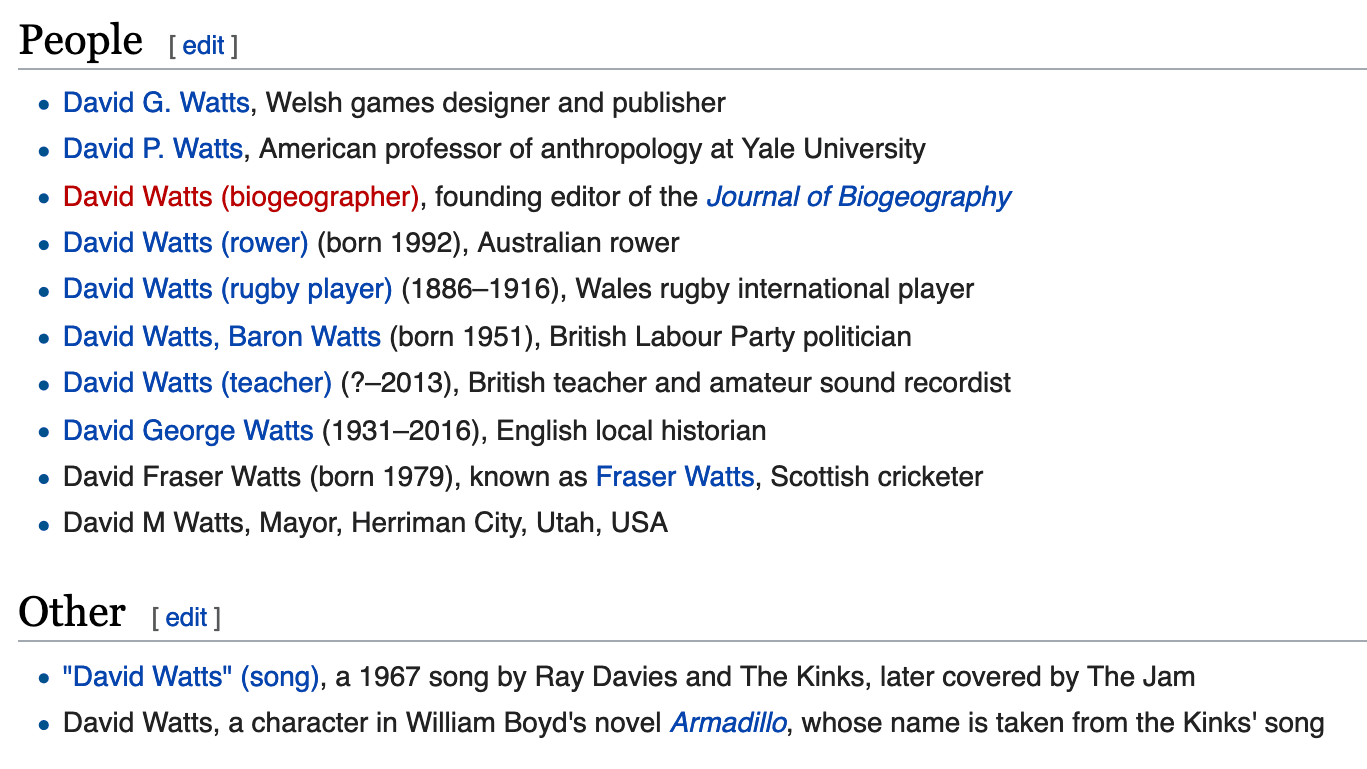 Wish I Could Be Like David Watts